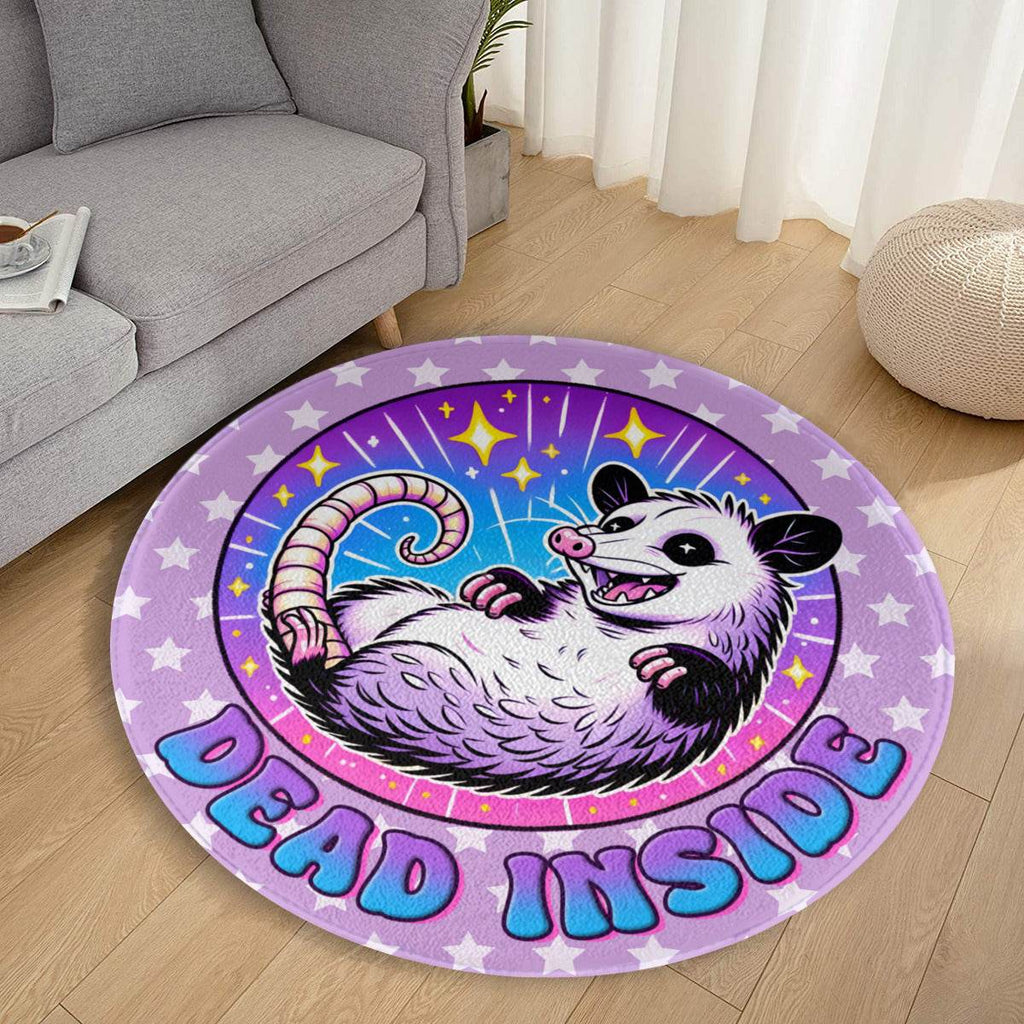 Kawaii Dead Inside Round Mat - Puppy's Aesthetics
