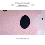 Kawaii Pink Cow Rug - Puppy's Aesthetics