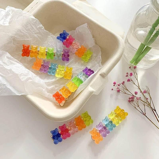 Cute Candy Bear Hairpins - Puppy's Aesthetics