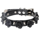 Black Rose Beautiful Spike Collar - Puppy's Aesthetics