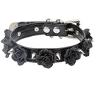 Black Rose Beautiful Spike Collar - Puppy's Aesthetics
