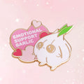 Emotional Support Garlic Enamel Pin - Puppy's Aesthetics