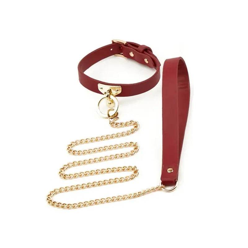 Luxury Leather Collar & Leash Set (Colors) - Puppy's Aesthetics