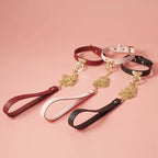 Luxury Leather Collar & Leash Set (Colors) - Puppy's Aesthetics
