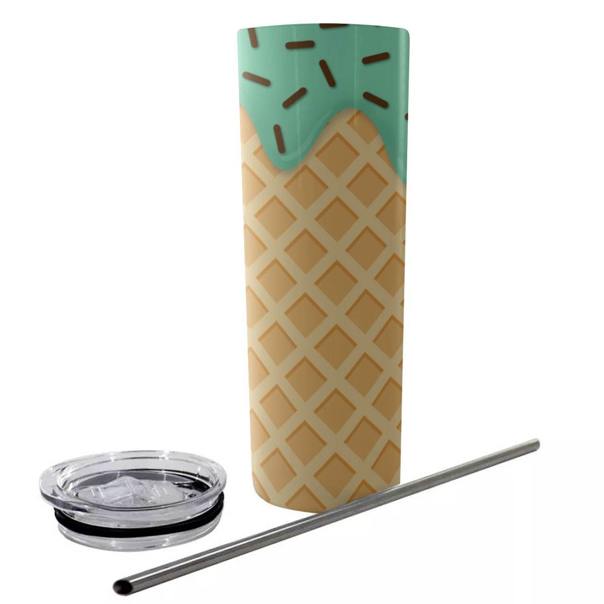 Mint Ice Cream Skinny Tumbler - Puppy's Aesthetics