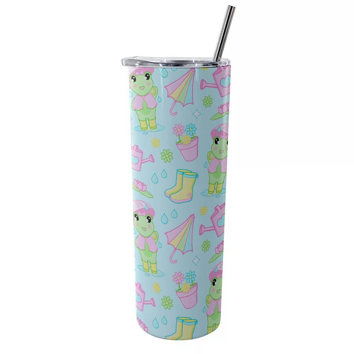 Rainy Day Froggy Skinny Tumbler - Puppy's Aesthetics