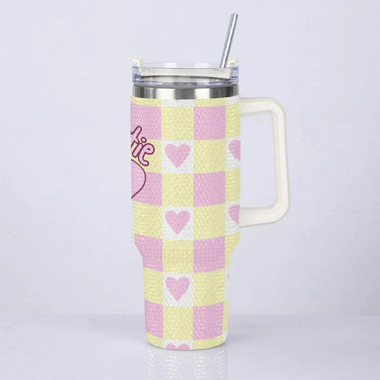 Lil Cutie 40oz Diamond Tumbler - Puppy's Aesthetics