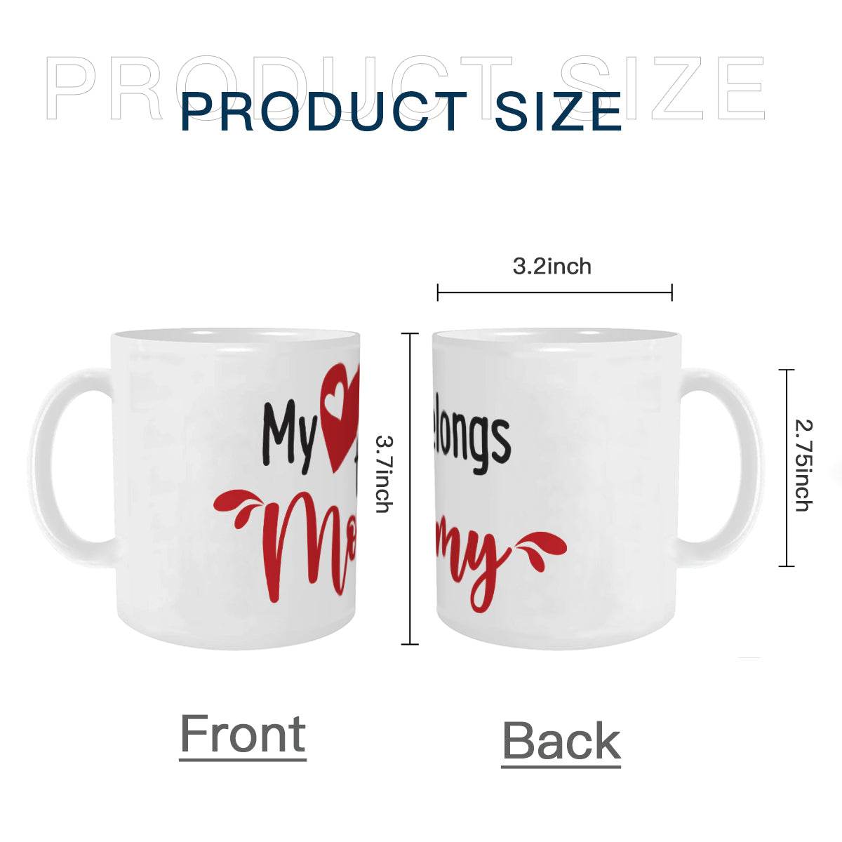My Heart Belongs To Mommy Mug - Puppy's Aesthetics