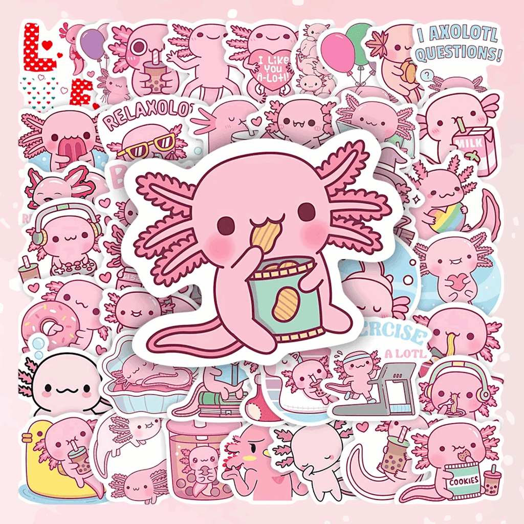 Axolotl Adorables Sticker Set - Puppy's Aesthetics