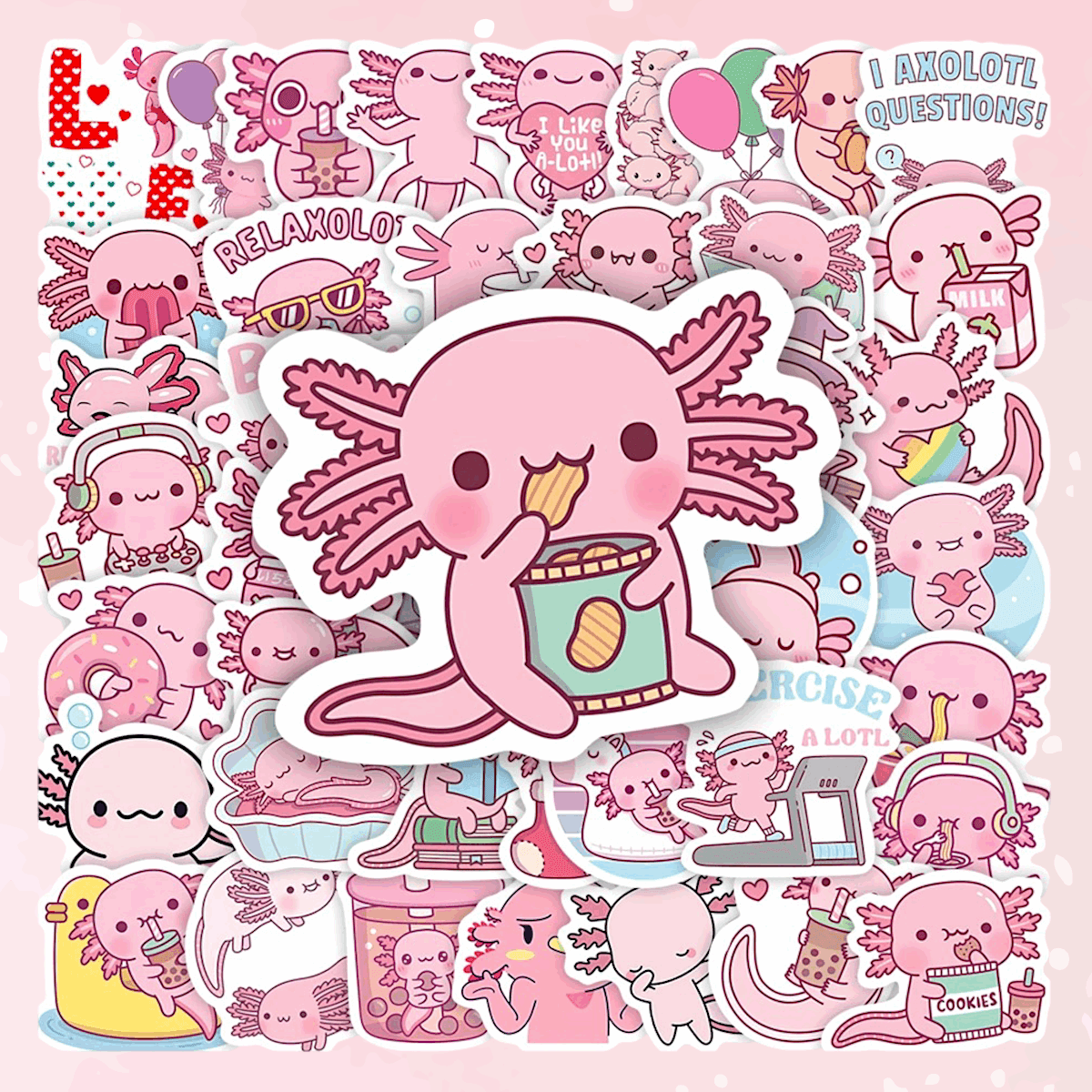 Axolotl Adorables Sticker Set - Puppy's Aesthetics