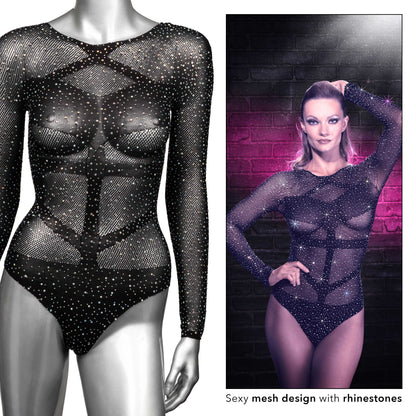 Radiance Long Sleeve Bodysuit - One Size - Black