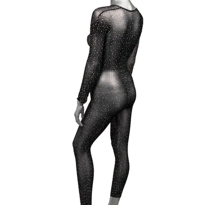 Radiance Open Crotch Full Body Suit - One Size - Black