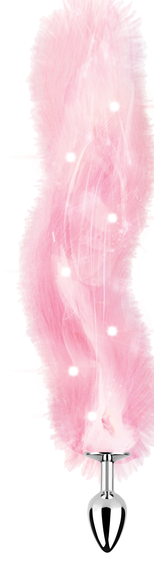 Foxy Tail - Light Up Faux Fur Plug - Pink