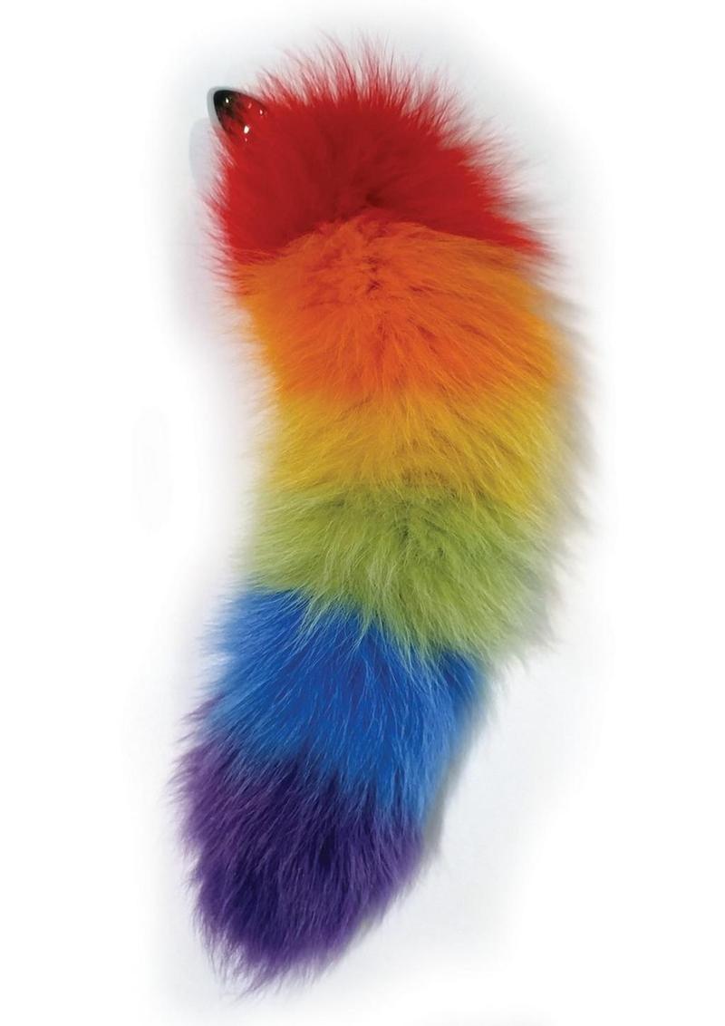 Rainbow Foxy Tail Stainless Steel Butt Plug