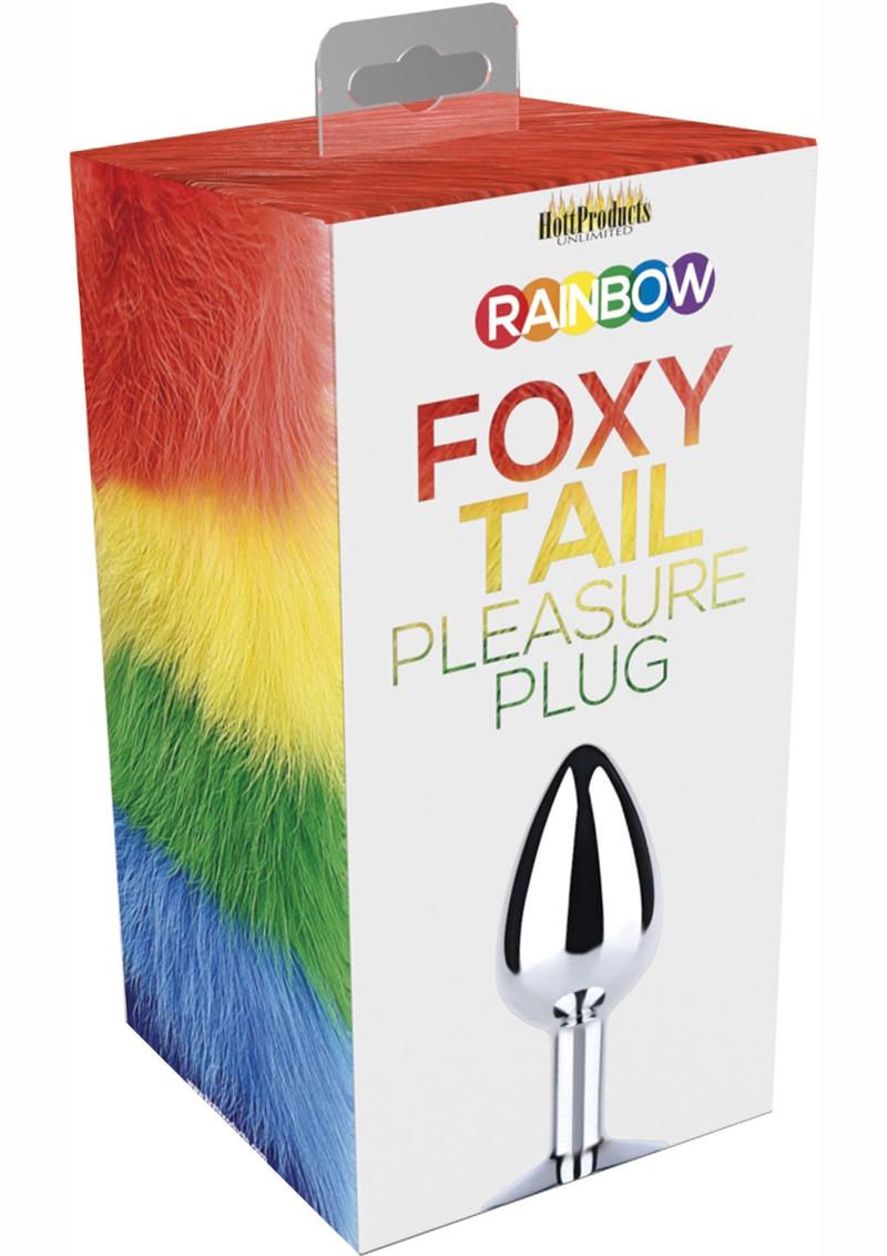 Rainbow Foxy Tail Stainless Steel Butt Plug