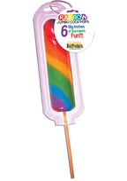 Rainbow Jumbo Cock Pop 6In