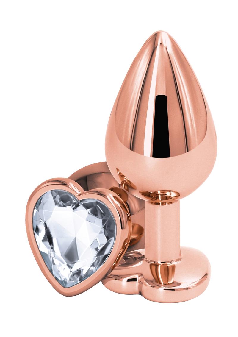 Rose Gold Heart Anal Plug (Colors)