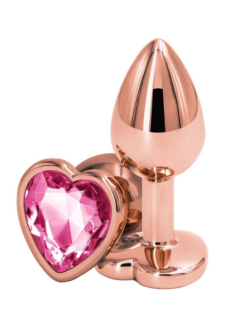 Rose Gold Heart Anal Plug (Colors)