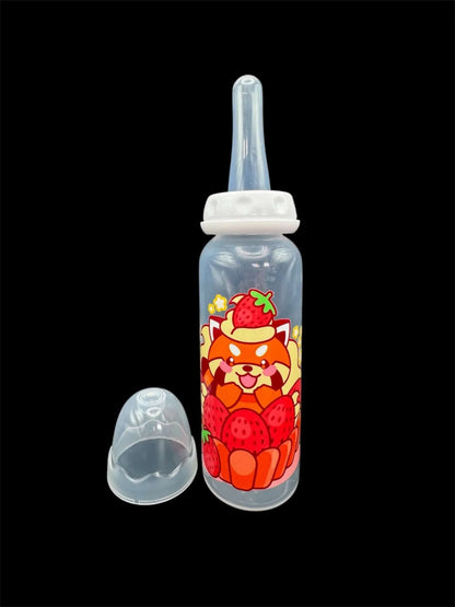 Red Panda Strawberry Shortcake ABDL Adult Bottle - 8 oz - Puppy's Aesthetics