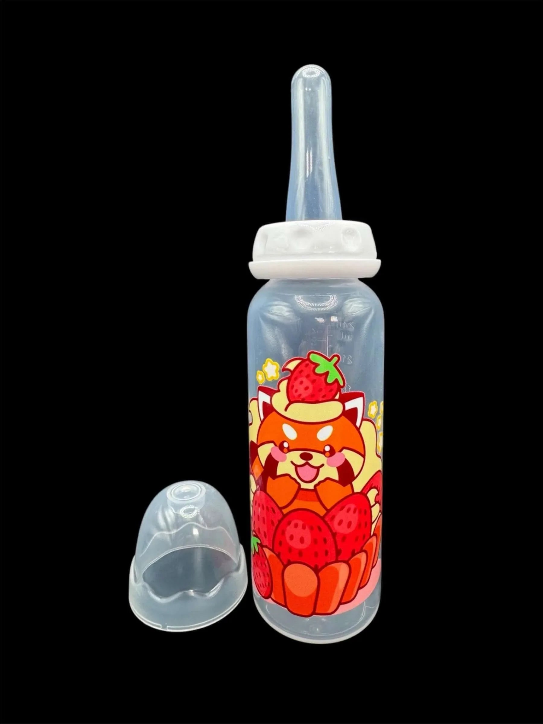Red Panda Strawberry Shortcake ABDL Adult Bottle - 8 oz - Puppy's Aesthetics