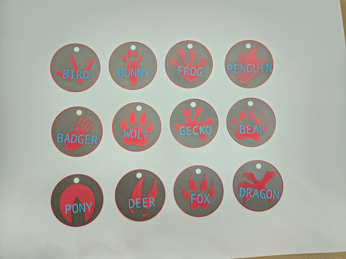 🐾 High Tech: 3D Printed Puppy Paw Name Badges (Includes NFC Chip)