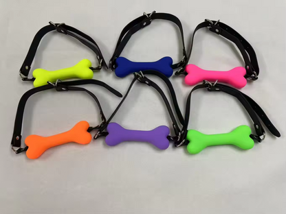 Soft Silicone Dog Bone Chew Toy – Stress Relief Chew for Humans (NEW COLORS)
