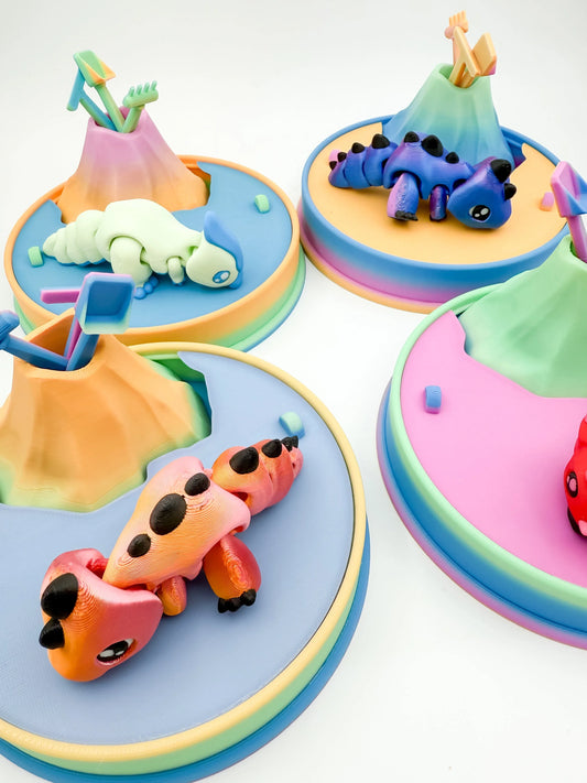 3D Printed Dinosaur Zen Sand Toy - Puppy's Aesthetics