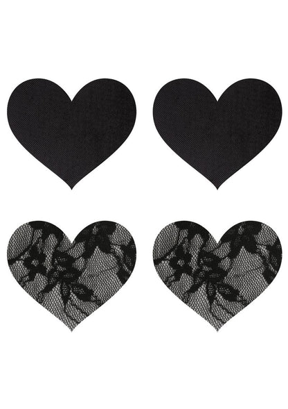 Satin and Lace Hearts Pasties