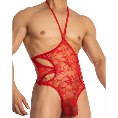 Male Lace Bodysuit Polyamide