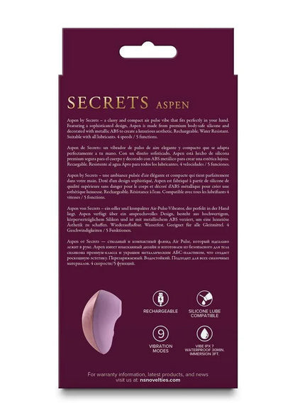 Aspen Silicone Air Pulse Clitoral Stimulator - Puppy's Aesthetics