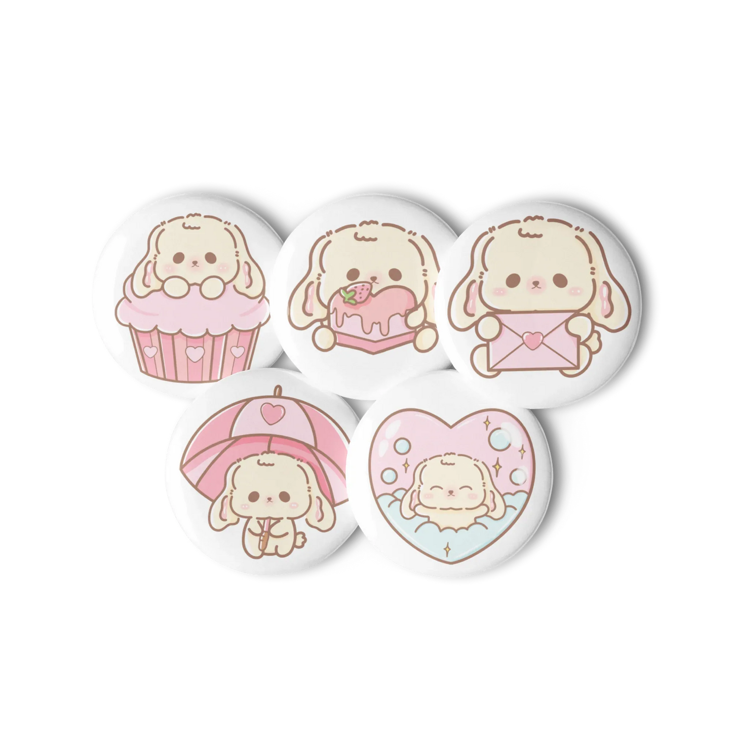 Sweet Lil BunBun Pins Set (5) - Puppy's Aesthetics