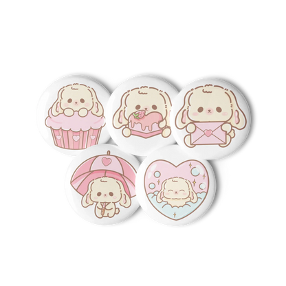 Sweet Lil BunBun Pins Set (5) - Puppy's Aesthetics