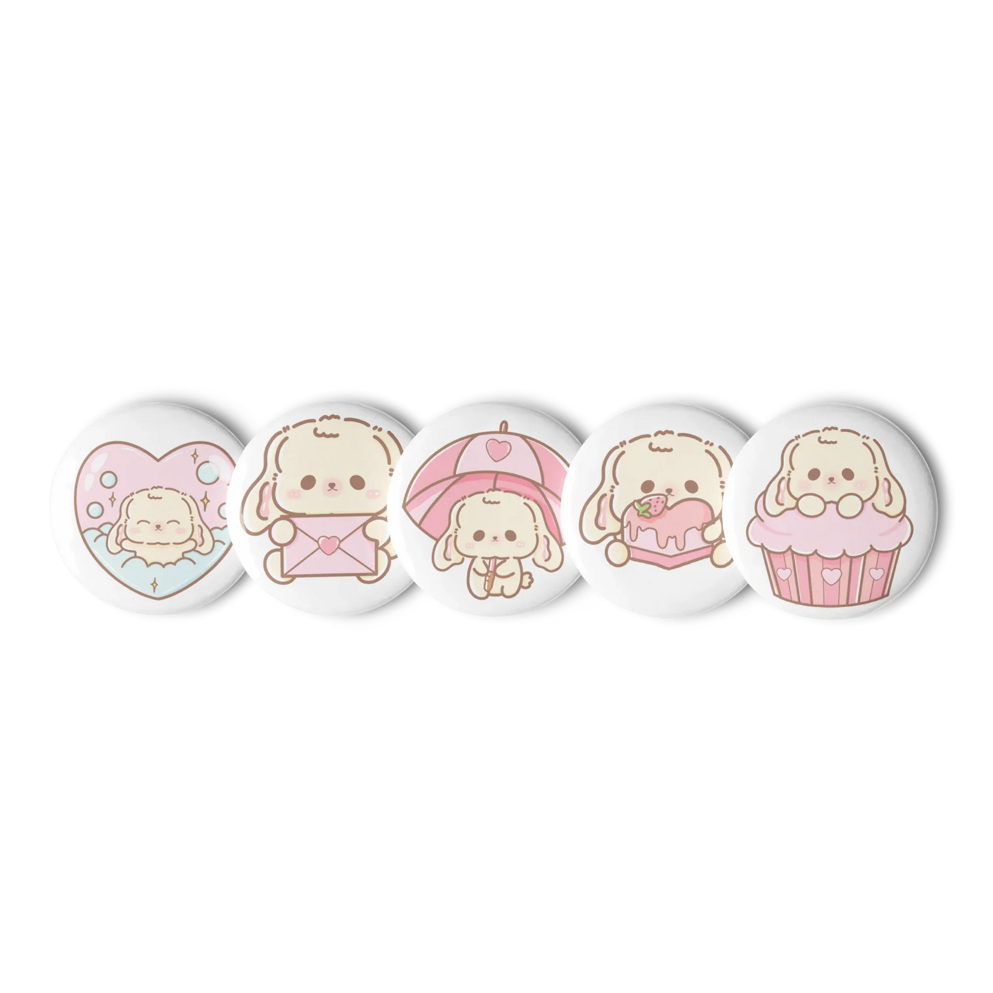 Sweet Lil BunBun Pins Set (5) - Puppy's Aesthetics