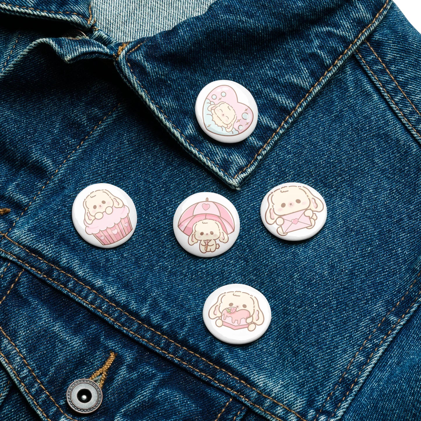 Sweet Lil BunBun Pins Set (5) - Puppy's Aesthetics