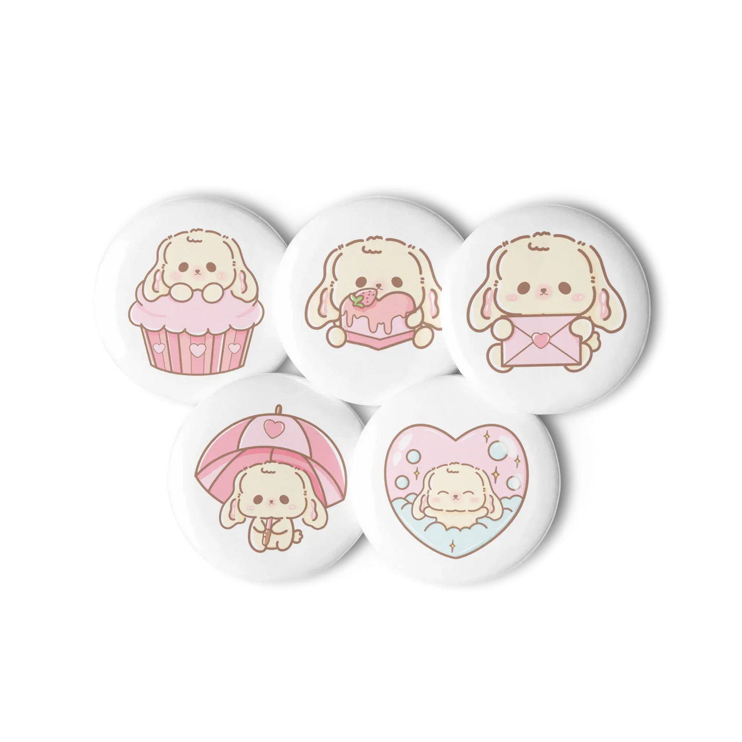 Sweet Lil BunBun Pins Set (5) - Puppy's Aesthetics
