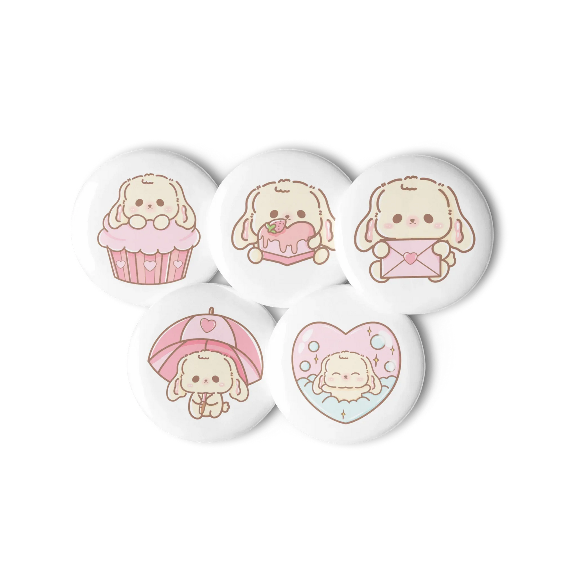 Sweet Lil BunBun Pins Set (5) - Puppy's Aesthetics