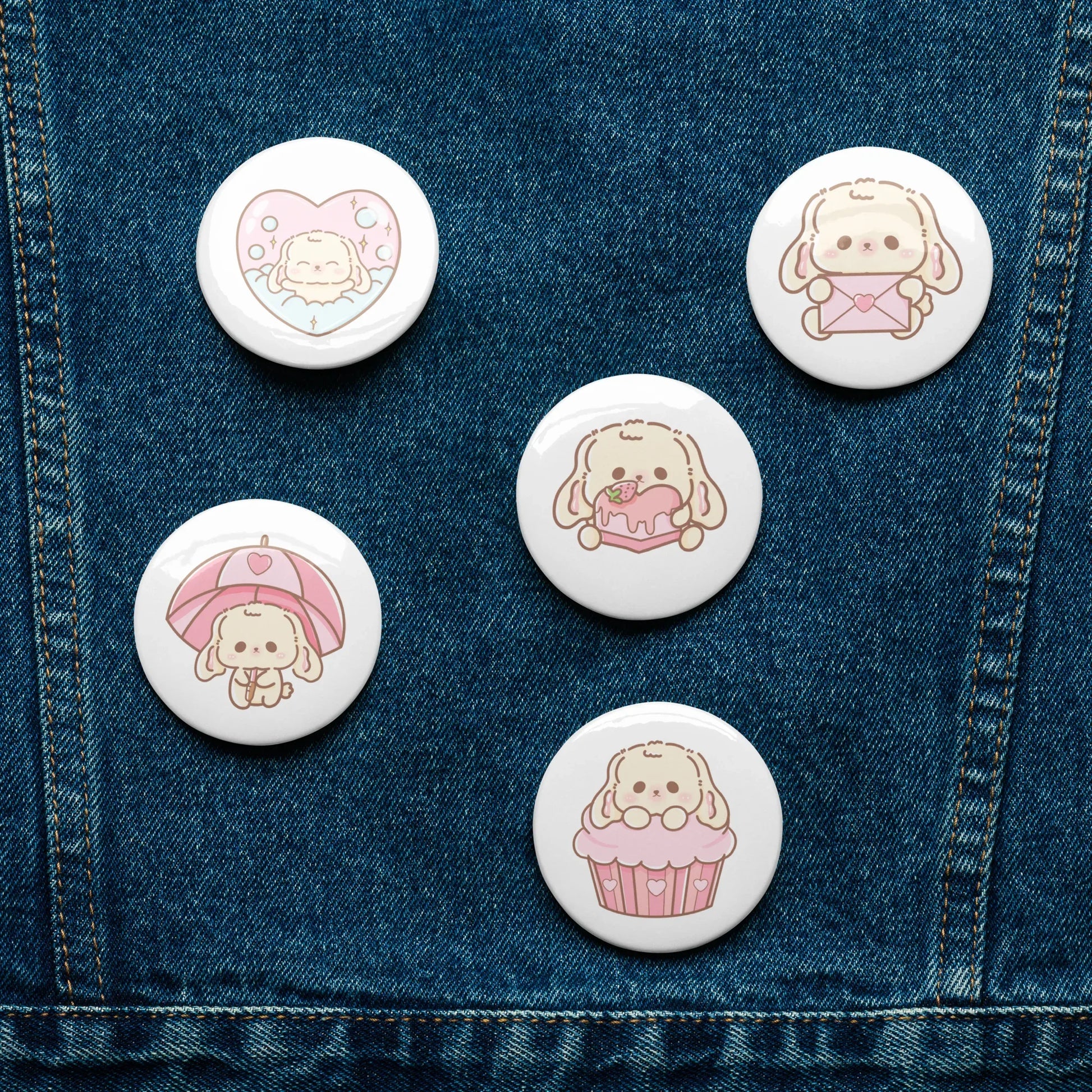 Sweet Lil BunBun Pins Set (5) - Puppy's Aesthetics