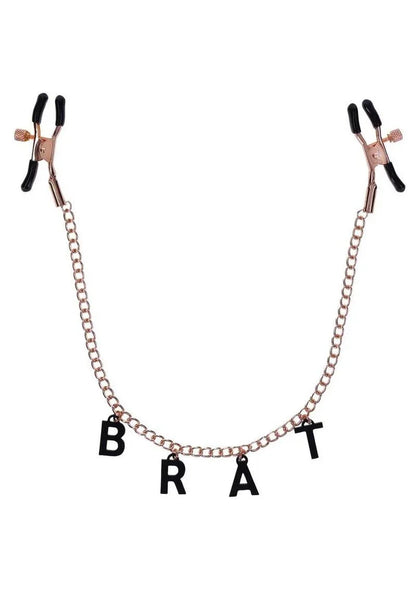 Brat Nipple Clamps Gold & Black - Puppy's Aesthetics
