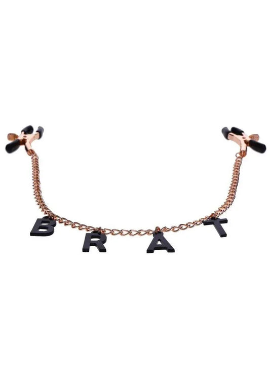 Brat Nipple Clamps Gold & Black - Puppy's Aesthetics