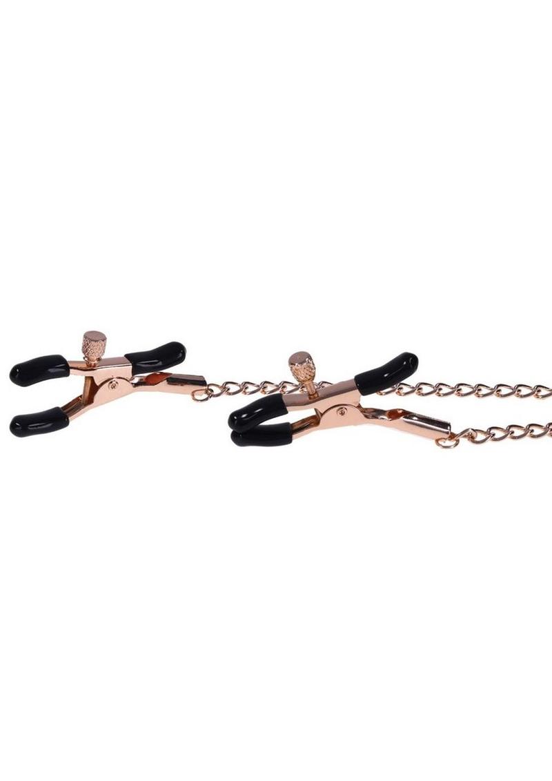 Brat Nipple Clamps Gold & Black - Puppy's Aesthetics
