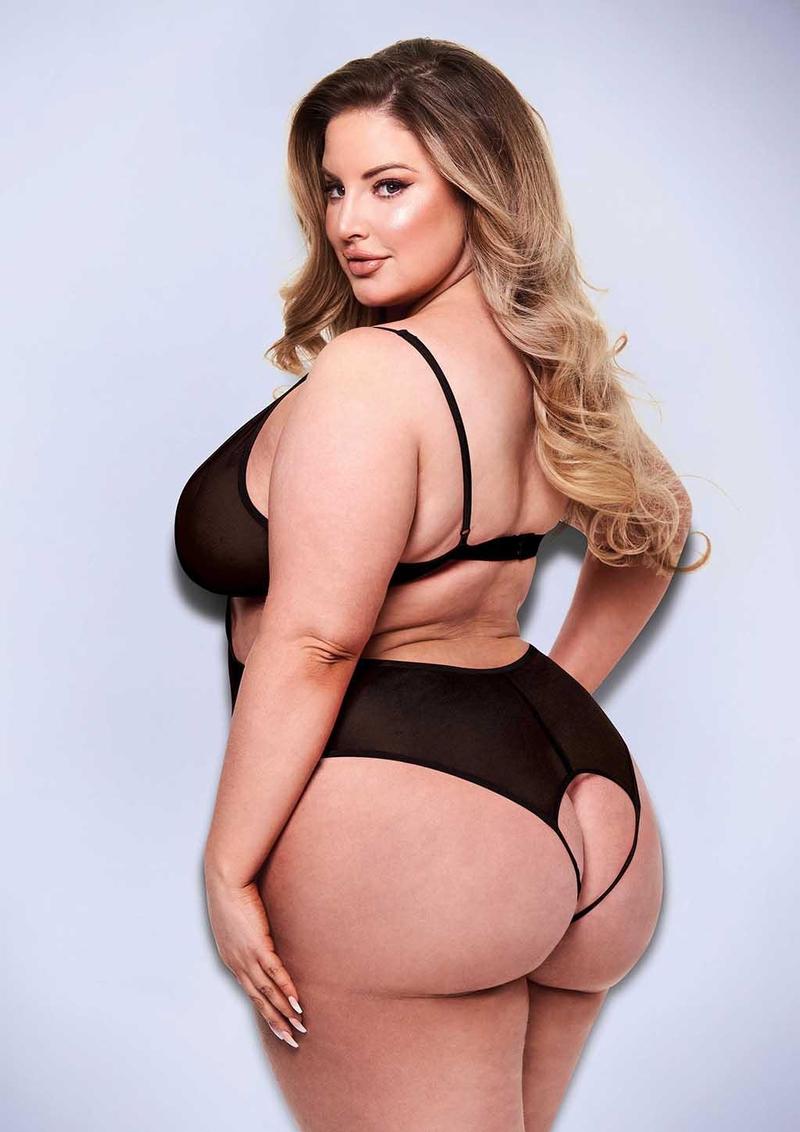 Sexy Crotchless Mesh Teddy