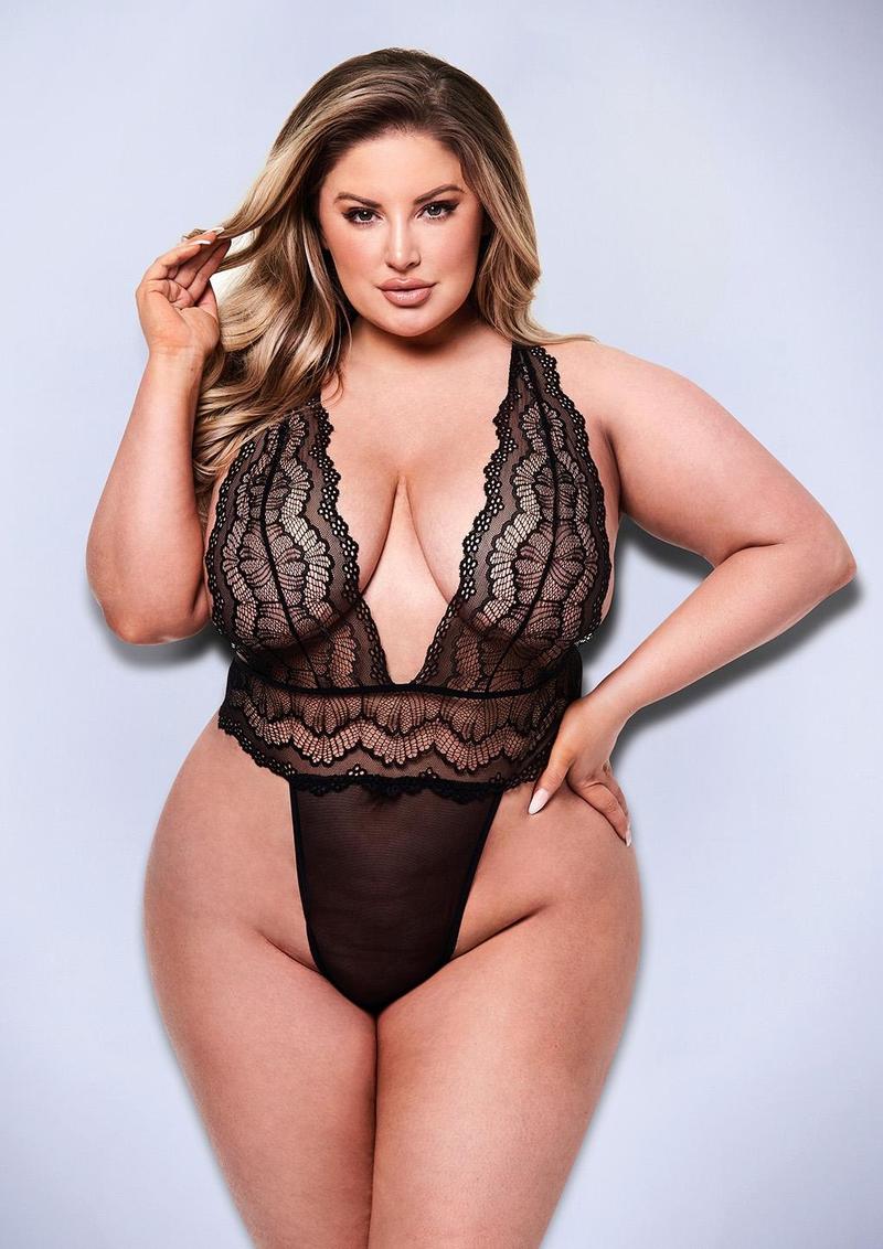 Sexy Deep V Lace Teddy