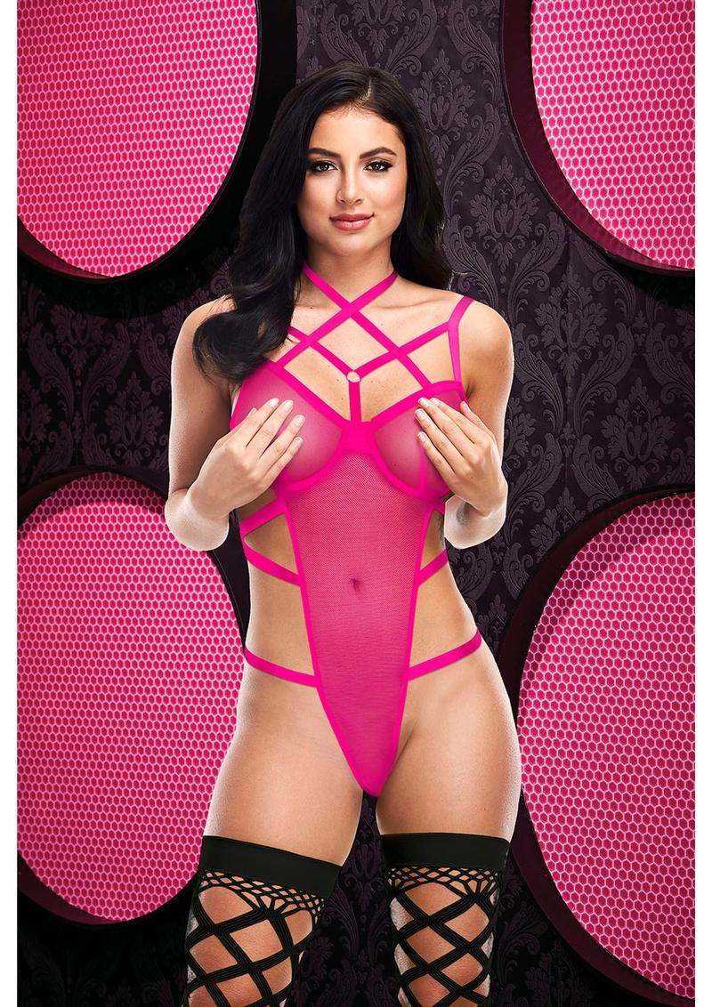 Sexy Strappy Caged Teddy