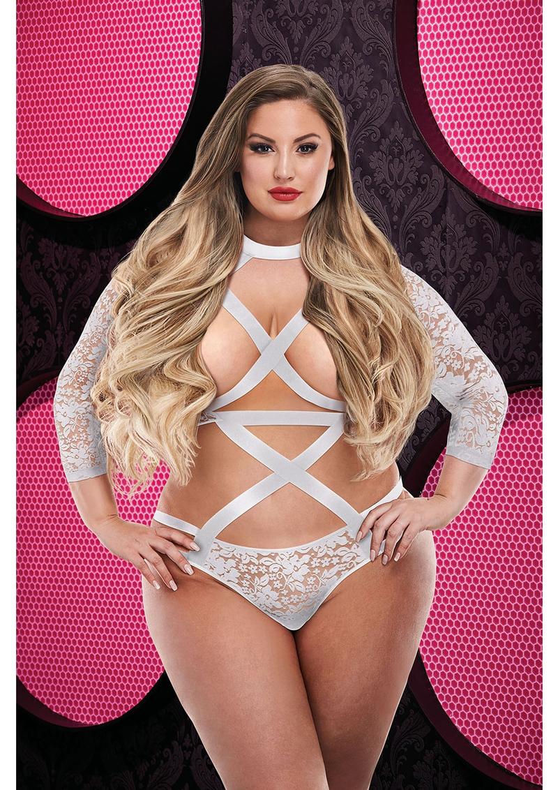 Sexy Strappy Long Sleeve Bodysuit