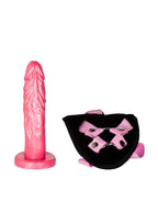 Pink Harness & Stud Adjustable Strap-On