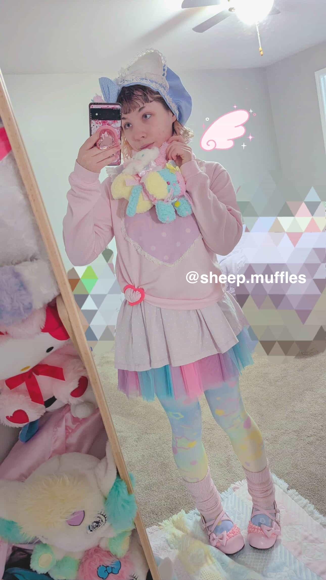 Rainbow Clouds Unisex Tights - Puppy's Aesthetics