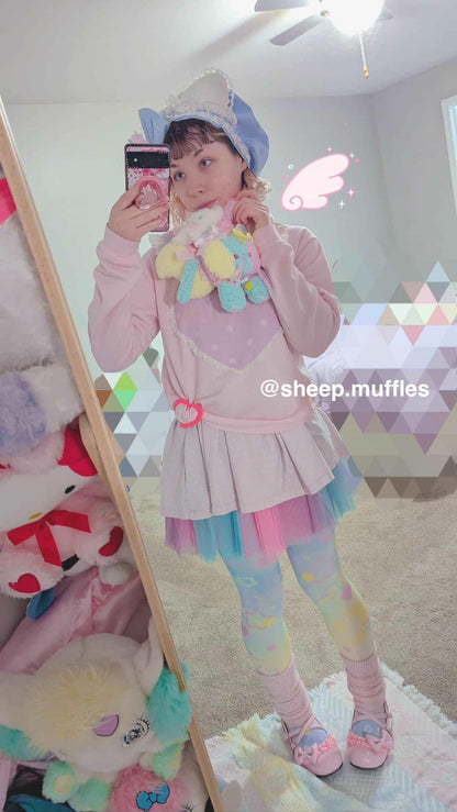 Rainbow Clouds Unisex Tights - Puppy's Aesthetics