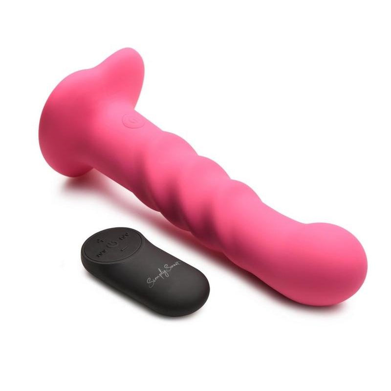Simply Sweet 21x Vibrating Ribbed Dildo