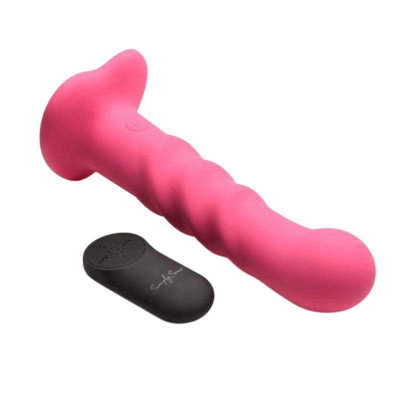 Simply Sweet 21x Vibrating Ribbed Dildo