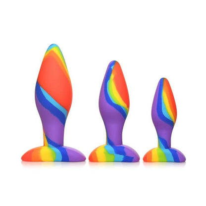 Simply Sweet Rainbow Silicone Butt Plug Set